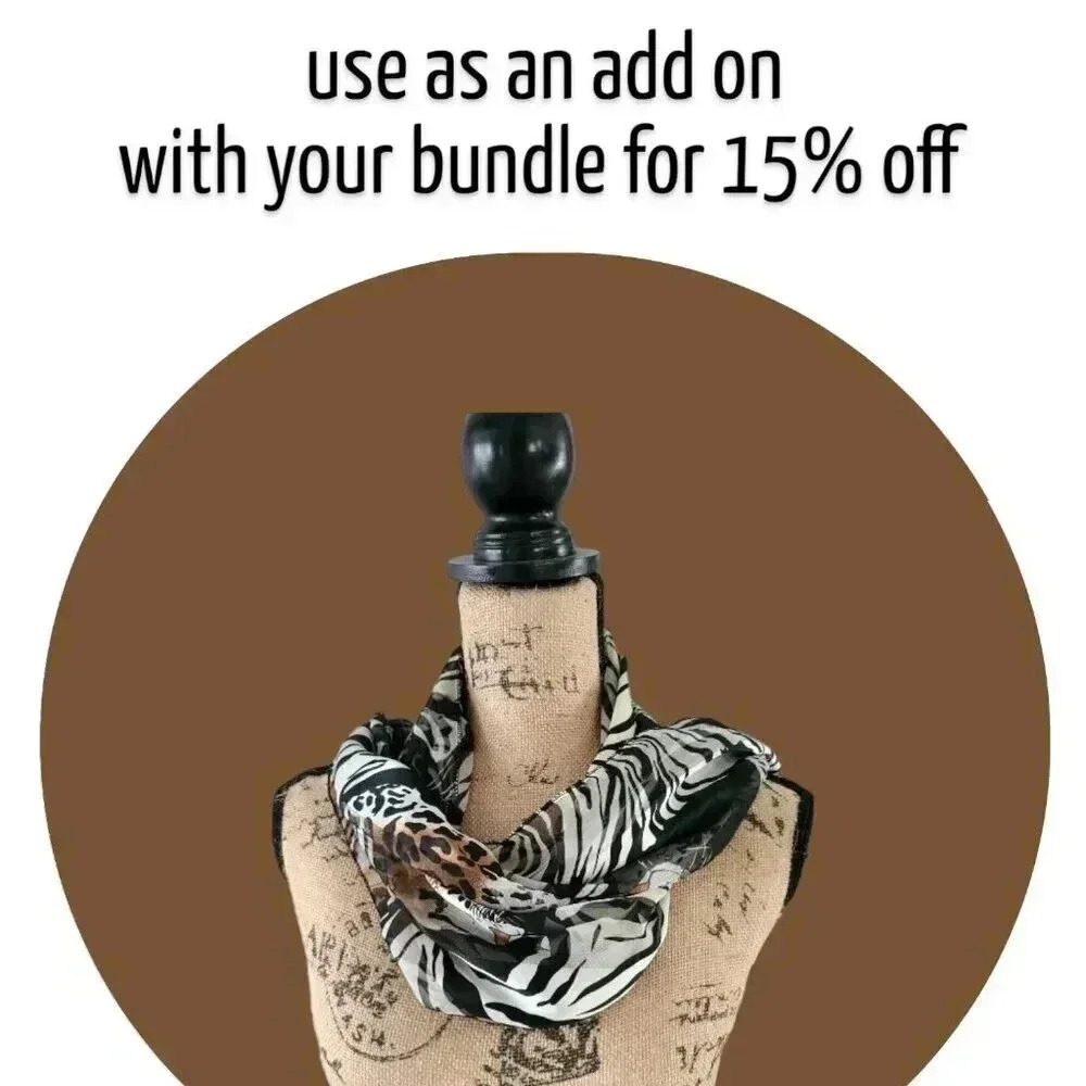 Leopard print scarf wrap - Picture 2 of 3